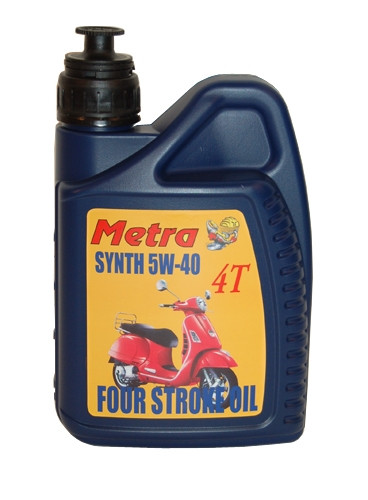 Liter fles olie 4-takt scooter  5W40