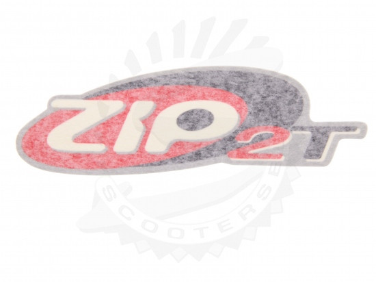 Sticker zijscherm Piaggio Zip 2-takt. Rood. Embleem Tempi 672322.