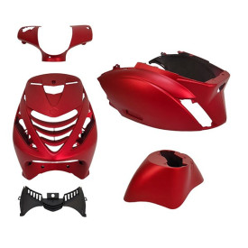 Kappenset Piaggio ZIP SP. ICE Candy Red, MAT Rood Special edition. 