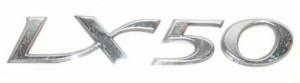 Sticker / Logo' Sticker - Logo Vespa LX50 woord. Zijscherm 8.5cm alu piag orig 656221
