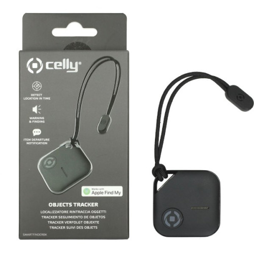 Celly smartfinder tracker, werkt via iPhone App. Zwart