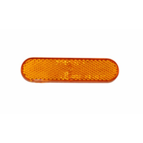Plak reflector zijscherm Oranje Piaggio / Universeel 96mm x 24mm