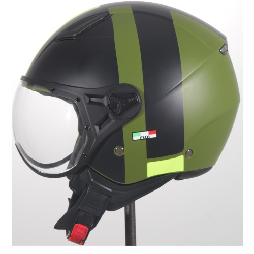 Helm Vito Jet Moda zwart groen